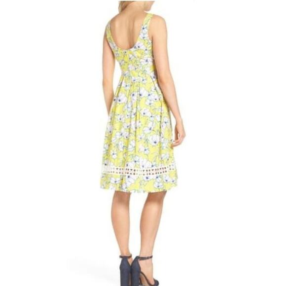 Eliza J Yellow Floral Pleated Dress - Picture 9 of 13
